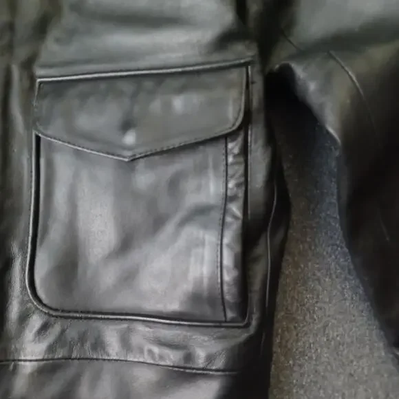 Vintage Y2K Leather Kids Jacket Medium 7-8